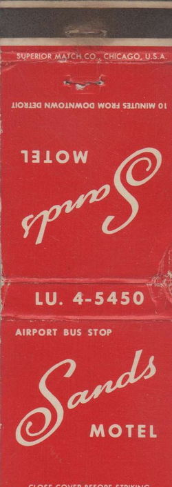 Sands Motel (Victory Inn) - Matchbook